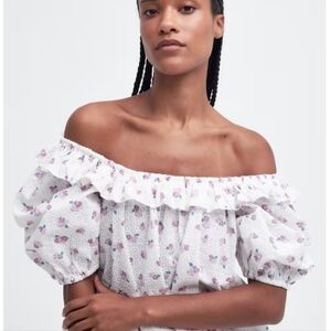 Barbour Off The Shoulder Floral Women's‎ Top